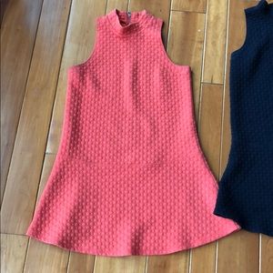 Knit salmon and navy dresses (price is for both)